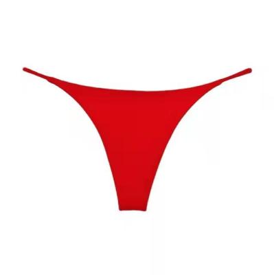 China Breathable Sales Rate Double Layer Sexy Strap Thong Low Waist Bikini Women's T Panties for sale