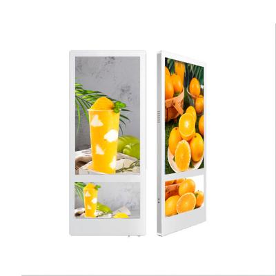 China Metal case + 21.5 inch AImenpad wifi wall mounted lcd tempered glass panel/led advertising display screen tv ads player for elevator for sale