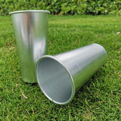 China 2019 16oz/22oz disposable colorful anodizing aluminum paint cup, anodized aluminum tumbler for drinking, 16oz aluminum cup for sale