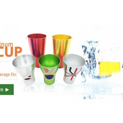 China 2019 Customized Multicolor Disposable Metal Anodized Aluminum Cold Cups Different Size for sale