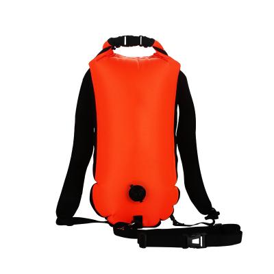 China Outdoor Yellow Water Buoy PVC Safety Swim Rafting Backpack Safety Inflatable Swimming Pool Life Dry Storage Waterproof Bags Free Water Swimming Buoy for sale