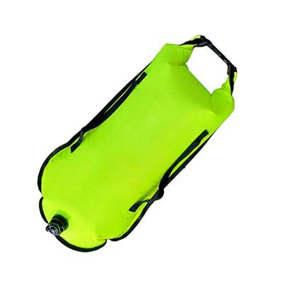 China Custom Colorful Water Buoy Nylon PVC Beach Survive Open Water Floating Inflating Safety For Buoy Swimming Waterproof Inflatable Dry Bag for sale