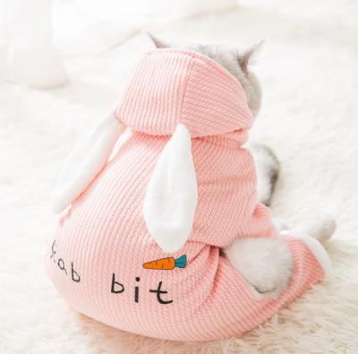 China Viable Cute Bunny Shape Is Warm And Soft Suitable Winter Pet Clothes For Cats for sale