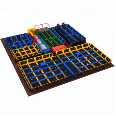 China With Protective Net ASTM&TUV Standard Kids Indoor Trampoline Bed Customized Trampoline Park for sale