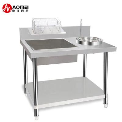 China Commercial Manual Easily Cleaned Breading Table /KFC Wrapping Powder Table for sale