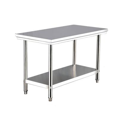 China Hotel Buffet Food Equipment Stainless Steel Work Table 1.2 / 1.51.8 / 2.0M Table Kitchen Equipment for sale