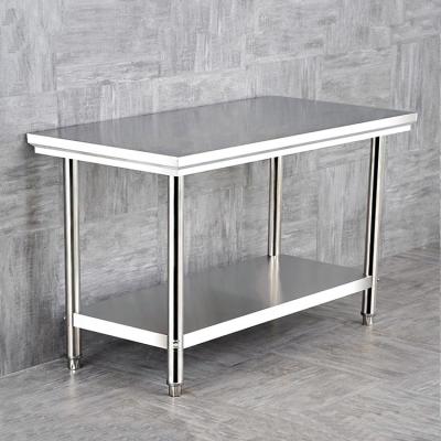 China Hotel Buffet Food Equipment Work Table Commercial 1.2/1.5/1.8M Stainless Steel Workbench For Kitchen for sale