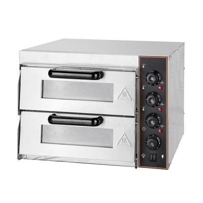 China Hotel Electric Stainless Steel Pizza Oven And Pizza Maker With Two Layers for sale