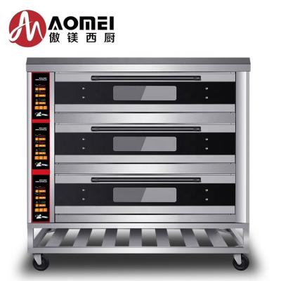 China Stainless Steel 3 Layers 9 Rack Electric Micro Oven Bakery Computer Control Trays, Cake Oven Bakery for sale