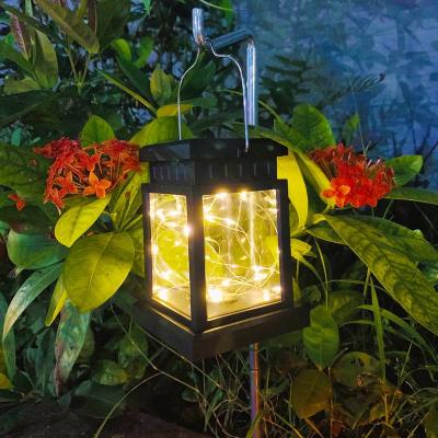 China Swollen Antique Frosted Copper LED String Light Outdoor Bell Shaped Glass Arrangement Cone Hand Modern Micro Solar Shade Pendant Light for sale