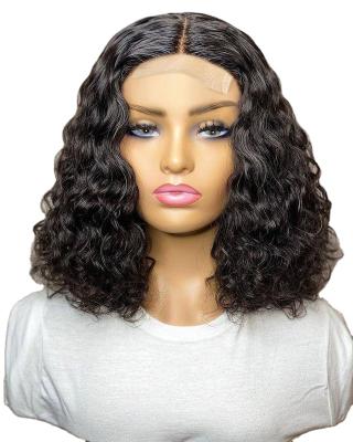 China Cheap Natural Hairline Water Wave 10a BOB Lace Front Wigs Real Lace Front Human Hair Wigs With 13*4 Headband For Black Women for sale