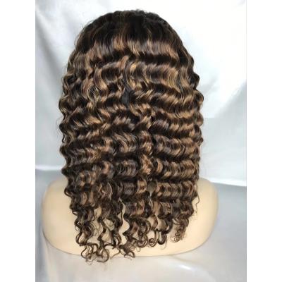 China Glueless Brazilian Curly Deep Curly Front Wigs Human Hair Bob 150% Density 13x6 Lace Front Wigs Baby Hair Pre Plucked With for sale