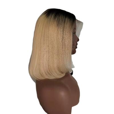 China Blonde 613 Virgin Hair Vendors Wigs Blonde 613 Hair Thin Swiss Front Lace Wave Full Lace Wig Silky Straight Wholesale Hd Transparent Film for sale