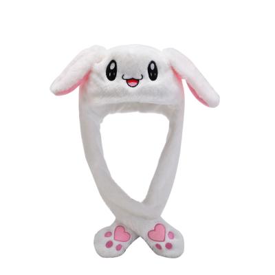 China Hot Cute Cartoon Toy Cap Kawaii Birthday Gift Bunny Plush Funny Hat from 2021 JOINT Korea Bunny Rabbit Hat Moving Ears for sale