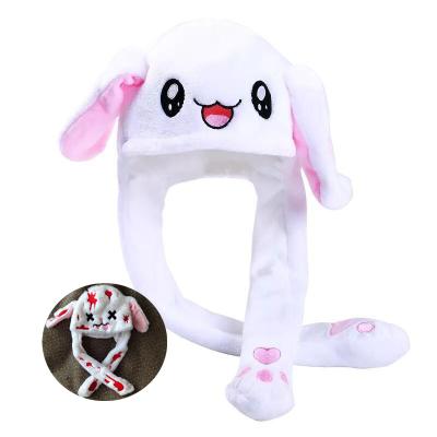 China Korea Inventory Discount Price Hat Bunny Hat Animal Cute Fur Bunny Hat Design LED Funny Carnival Hat With Moving Ears for sale