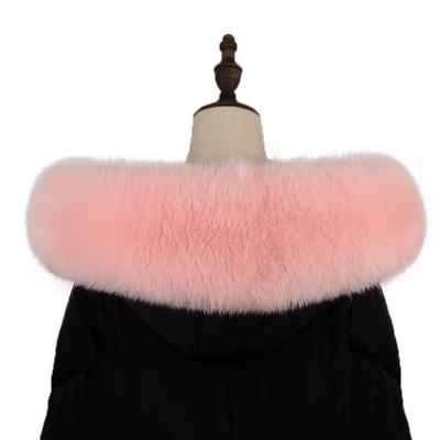 China Quality Durable Stable Natural Color China Raccoon Fox Fur Detachable Collar for sale