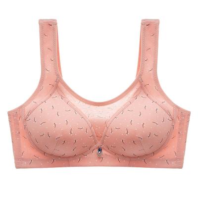 China Breathable Wide Strap Comfortable Massage No Ring Bra Tube Top Thin Mold Steel Cup Smooth Print Young Girls Bra 36 Size for sale