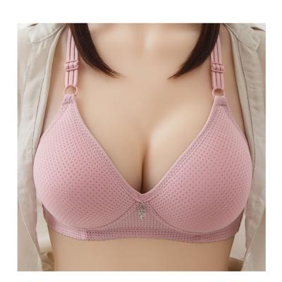 China Breathable Bra Waist Cotton With Hole Cup Nature Thin Bra For Mature Women Girls Plump Bra for sale