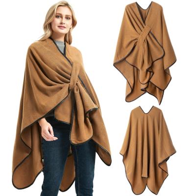 China Cashmere Women Poncho Coat Capes Autumn Winter Soft Smooth Oversized Cover Up Scarves Solid Color Feeling Other Scarves And Shawls for sale