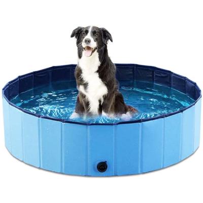 China Cat Supplies Foldable Easy Drain PVC Dog Bathtub Portable Medium Large Viable Dog Bathing Pools for sale