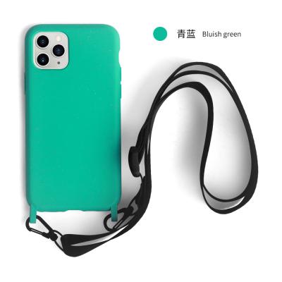 China Biodegradable Anti-fall Necklace Phone Case For Iphone 11 12 XR 6 7 8 Plus XR X XS Max for sale