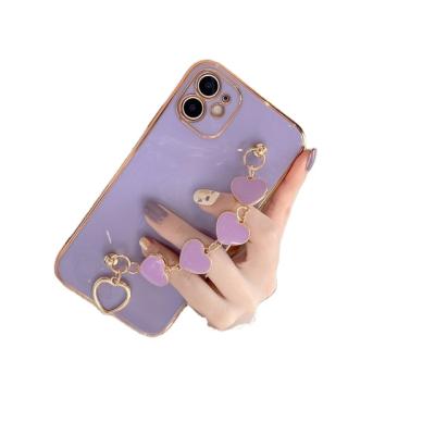 China Anti-fall Design New Fashion Soft Phone Case With Anti Lost Chain Bags And Strap Cell Phone Cases for sale