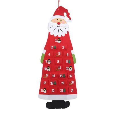 China Christmas Party Decoation Felt Christmas Tree with Ornaments for Kids New Year Door Hanging Decorations Customer Christmas Tree for sale