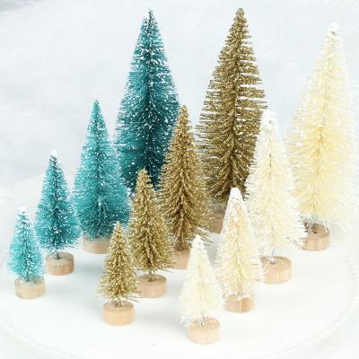 China Fishion Pine Mini Christmas Tree Desk Table Stand Holder For Christmas Decorations for sale