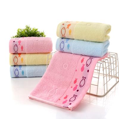 China Child safe wholesale packaging of 73 X 34CM cotton towel 100 face towels with logo for Amazon for sale