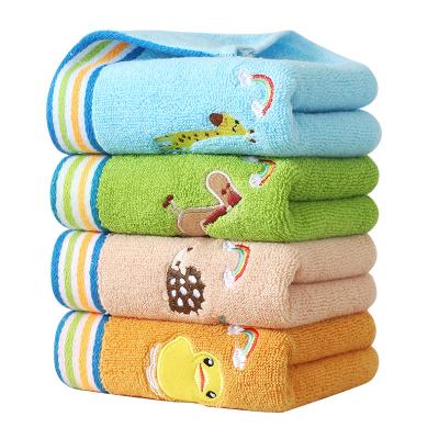 China Manufacturers safe for children direct selling custom logo group gifts cartoon shopping towel genuine cotton towels wholesale for sale