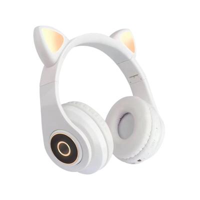 China Cute Cat Headphones Headset Speaker Led Headband Wireless Game Cat Headphones Earphones for sale