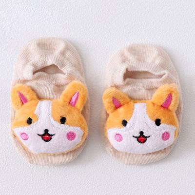 China Antibacterial Baby Kids Boys Girls Socks Non-slip Animal Prints Cartoon Floor Toddler Socks Aqua Barefoot Socks for sale