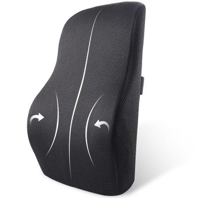 China Double Adjustable Straps Lumbar Support Anti-Static Pillow For Office Chair Back Support Pillow For Car Back Cushion for sale