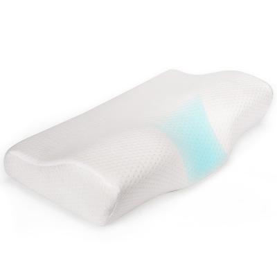 China Anti-Static Orthopedic Neck Pillow With Cutout Washable Pillow Cover Memory Foam Cervical Pillow for sale