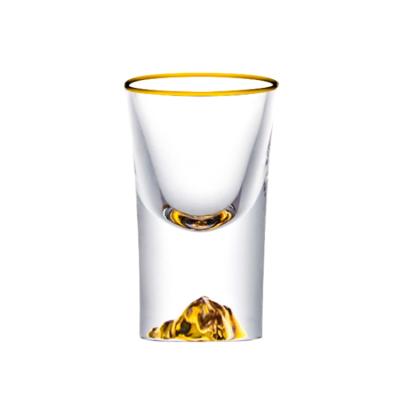 China Customized 1oz/15ml Small Logo Wine Whiskey Mug Blank Sublimation Glass Espresso Shot Glass Bullet Shot Glass for sale