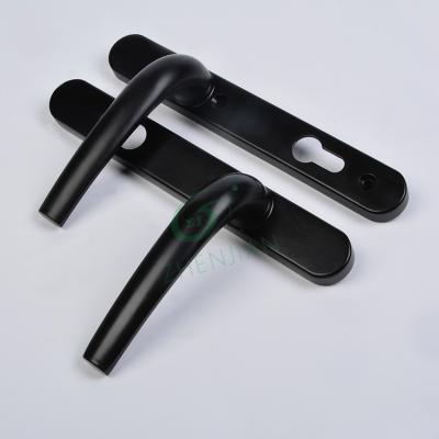 China Zhenjian Front Door Handles Aluminum Alloy Design Pull Handle Black Door And Window Handle High Quality Durable for sale