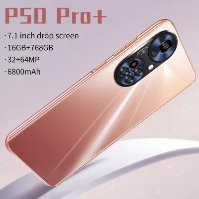 China Dual SIM Card 7.1inch P50 pro Smartphone 4G 5G Open Android Cell Phone Mobile Original Cell Smart Phone 16GB 768GB for sale