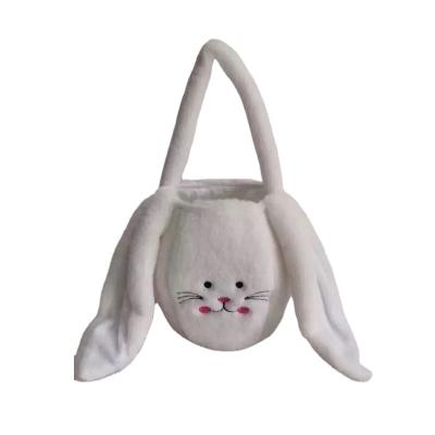 China Wholesale Hot Sale Easter Basket Dropship Rabbits Plush Velvet Easter Bunny Bags For Easter Decoration for sale