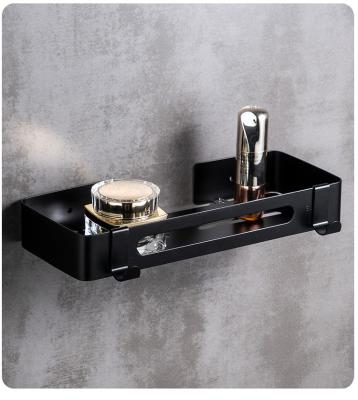 China Modern Rustic Bathroom Shelf Rack Amazon Amazon Black Bathroom Shelf Storage Storage Organizer for sale