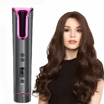 China LCD Display Curling Iron Aluminum Cordless Electric Magic Automatic Interchangeable Hair Curler for sale