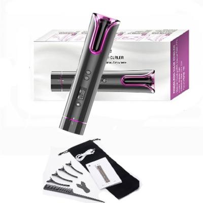 China Aluminum Portable Cordless Automatic Rotating Ceramic Hair Curler Curling Iron for sale