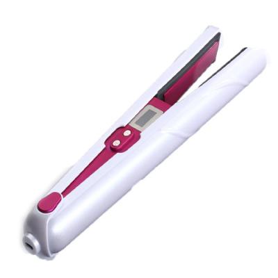 China Rechargeable Battery Powered Home Portable Display Hair Straightener Cordless Hair Straightener Combo Iron And Curling Iron for sale