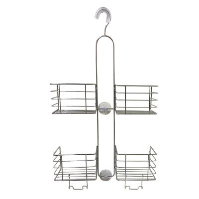 China Wall Mounted Type Practical Design Shower Trolley - Shower Shelf Made Of Durable Steel for sale