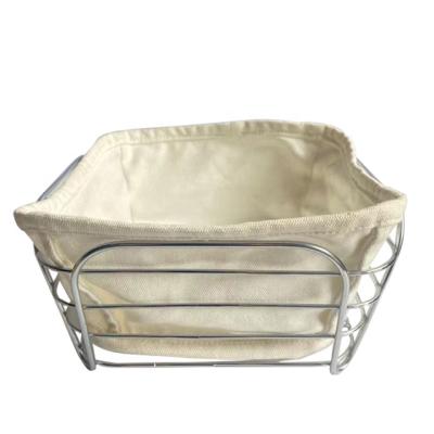 China Sustainable Hot Selling Customized Metal Square Fruit Bread Basket for sale