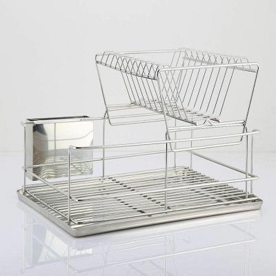 China Durable Antirust Aluminum Dish Rack Dish Drying Rack For Kitchen Dish Rack Over Sink for sale