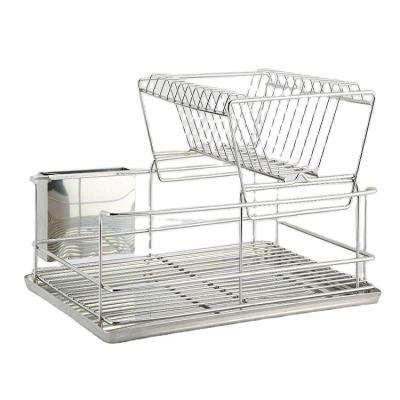 China Sustainable Finished Collapsible Sink Dish Drainer Dish Rack Metal Dish Drying Rack For Kitchen for sale