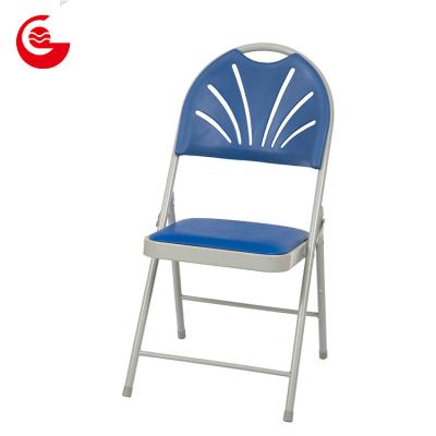 China China Manufacturer Foldable Furniture Cheap Backrest Metal Padded Folding Dining Chairs Indoor Chair for sale