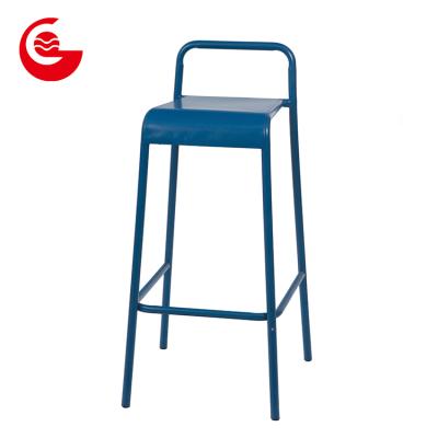 China Cheap China All Blue Powder Coating Industrial Vintage Metal Bar Umpire Chair for sale