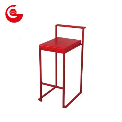 China Square metal bar stool cheap hot sale industrial umpire chair with leather seat for sale