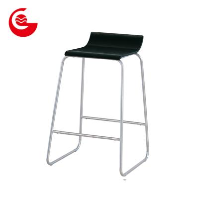 China Cheap Modern Furniture Black GOLD Painting Metal High Bar Chair for sale